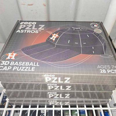 #7512 • NEW!!! (4) Foco PZLZ Astros 3D Baseball Cap Puzzle
