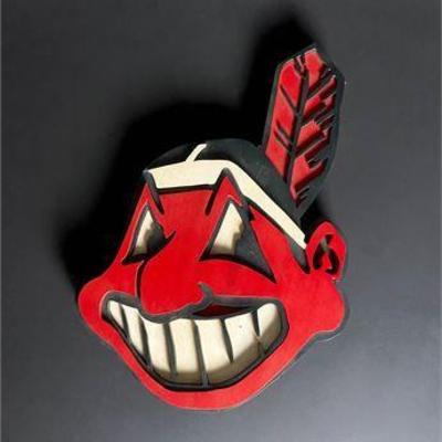 Hand Crafted Chief Wahoo Wall Display .jpg