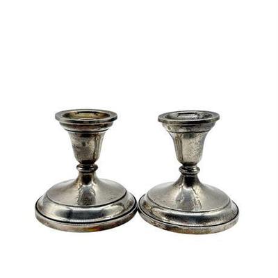 International Silver Co. Sterling Silver Weighted Candlesticks