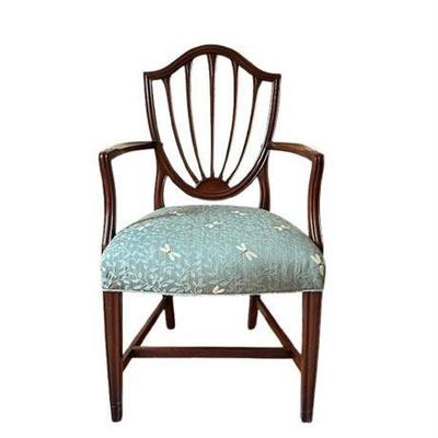 Antique Shield Back Hepplewhite Mahogany Arm Chair