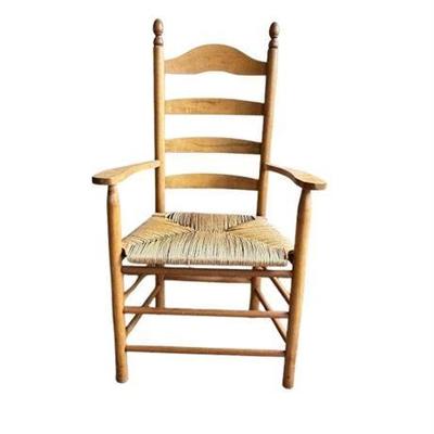 Ladderback Chair with Woven Rush Seating