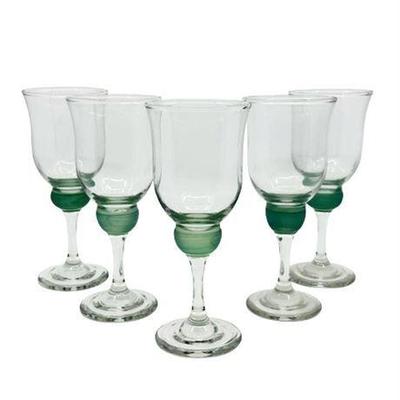 Crystal All Purpose Stemmed Glasses with Green (6ct)