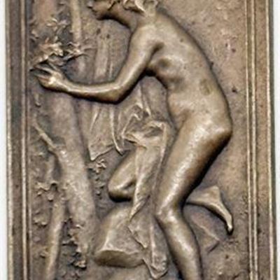 Jean-Baptiste Daniel Dupuis (1849-1899) Double-Sided Plaquette: Le Nid