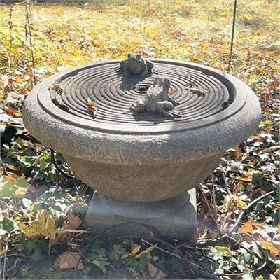 Frog Bubbler Fountain, Cement