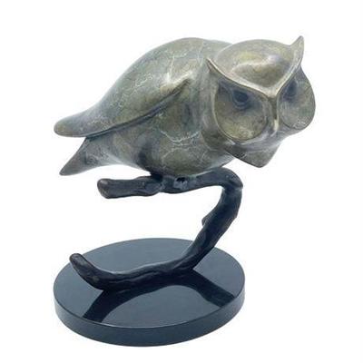 Bronze Owl on Branch, Bronze SPI Gallery Signature Series