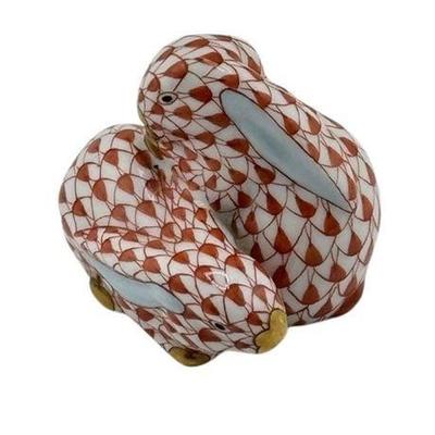 Herend Bunnies Figurine, 1930s