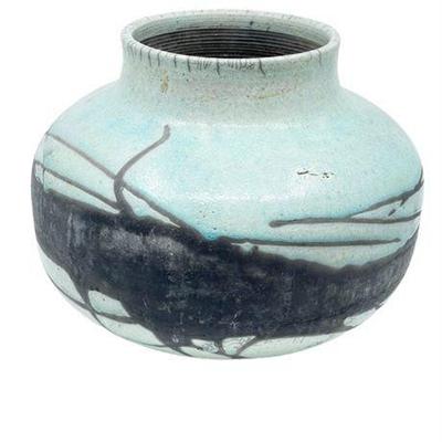 Contemporary Raku Style Studio Pottery Vessel