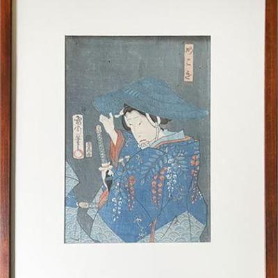 Japanese Edo Period Wood Block Print