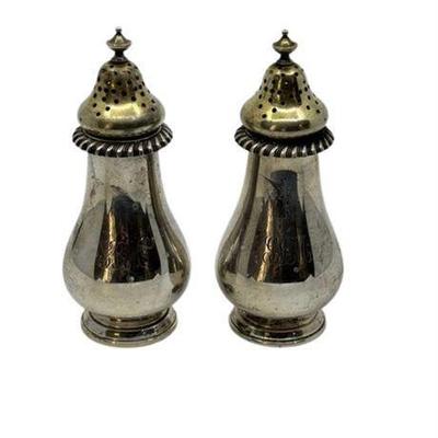 Gorham English Gadroon Sterling Silver Salt and Pepper Shakers