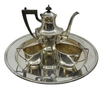 Antique Sterling Silver Tea Set, Marked