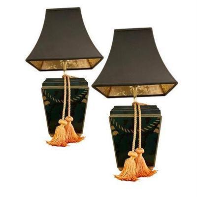 Traditional Accent Mantle Lamps, Pair
