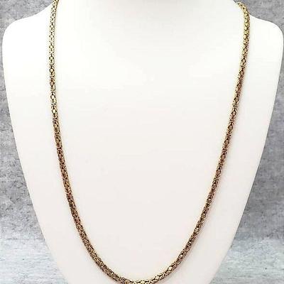 14k gold byzantine necklace