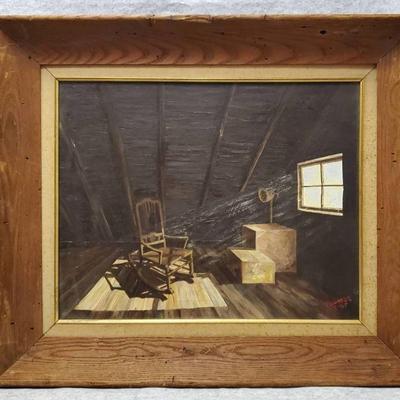 Signed jack palmer 1967 oil on canvas december 21st