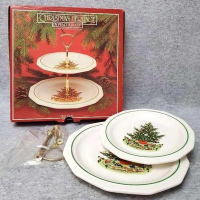 Pfaltzgraff christmas heritage tier tray