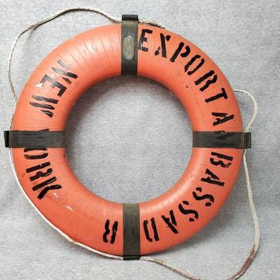 Vintage boat life ring buoy