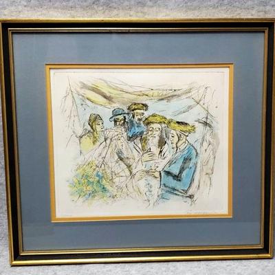 It s moskowitz the wedding signed numbered color etching