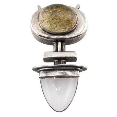 8 Bid(s)
Golden Rutilated Quartz Sterling Silver Pendant