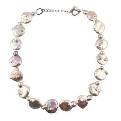 Fresh Water Coin Pearl Necklace