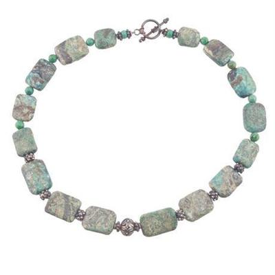 Tumbled Turquoise and Sterling Silver Necklace