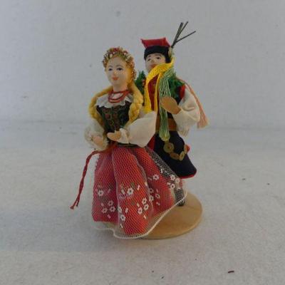Vintage Made in Krakow, Poland Stanislaw Wypianski Style Ethic Couple Figurine - 5" Tall