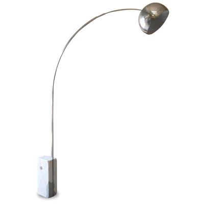 Mid-Century Modern Marble Base Floor Arc Lamp