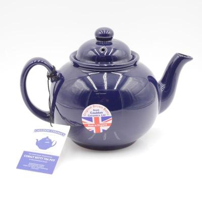 Cauldon Ceramics Cobalt Brown Betty Tea Pot - New