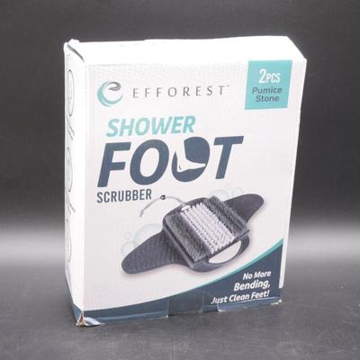 Efforest Shower Foot Scrubber Mat with Pumice Stone - New in Box