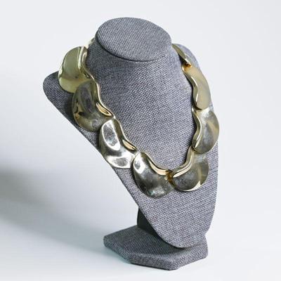 Statement Scalloped Link Collar Necklace