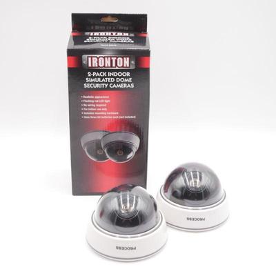 Ironton Battery Operated Simulated Decoy Surveillance Dome Cameras 2-Pack - New