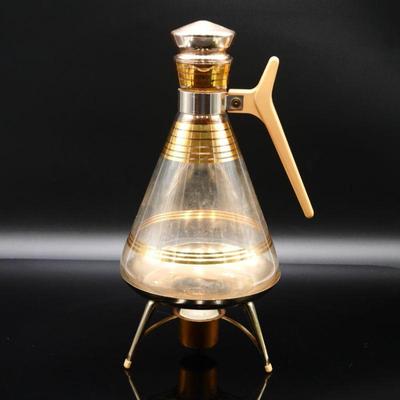 MCM Inland Glass Works Coffee Carafe w/ Warmer