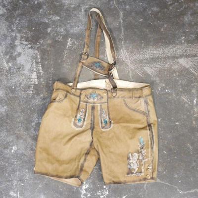 Authentic Leather Bavarian Lederhosen Trousers
