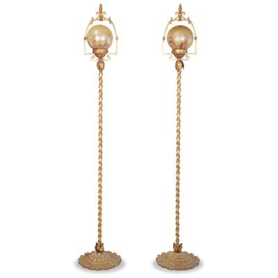 Pair Of Art Nouveau Floor Lamps