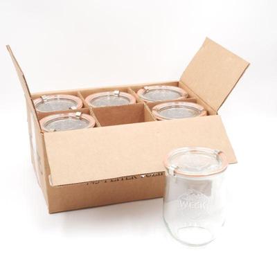 Lot of 6 Weck 745-1 Liter Tulip Jars