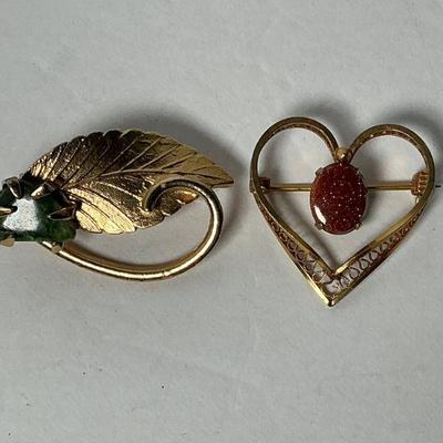 Gold Tone Brooches