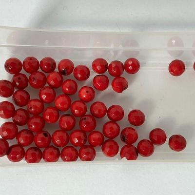 Red Coral faceted