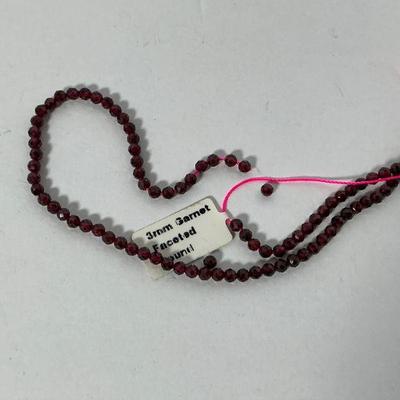 3MM Garnet faceted