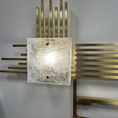 c. 1970 Italian and Murano glass headboad