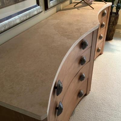 2 Century Dressers with solid wood and stone tops - excellent condition