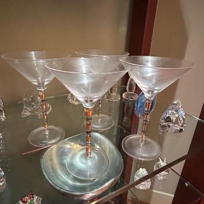 Quality glassware throughout the house
