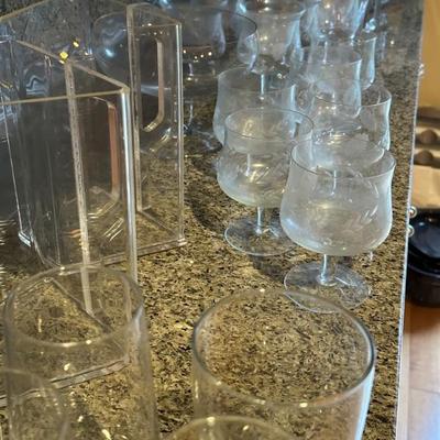 Large selection of glassware