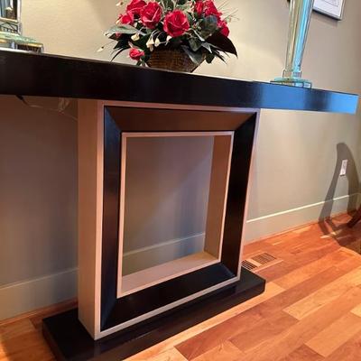 Quality entry or sofa table with matching square coffee table!