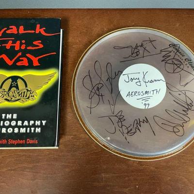 Aerosmith Signed Drumhead