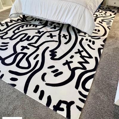 Black and white rug