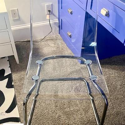 Clear acrylic desk chair 