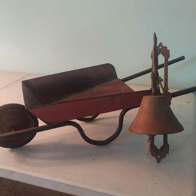 Mini wheelbarrow and bell
