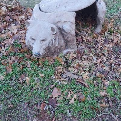 Concrete Bear Bench 