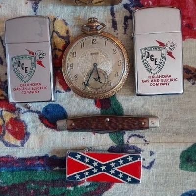 Zippo's and pocketwatch