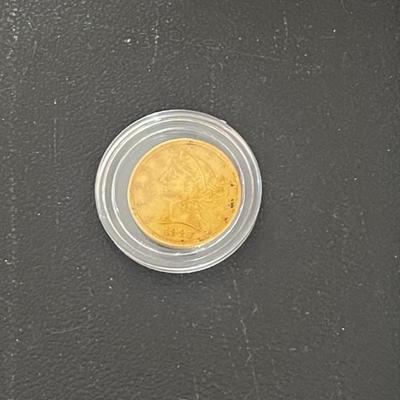 Gold 5 cent piece 