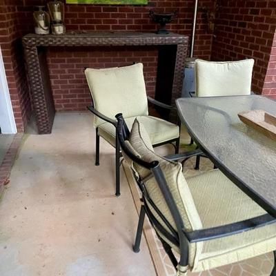 We have a wonderful collection of outdoor furniture, accessories, statues, pots, benches, a Weber grill with copper color steel case, two...
