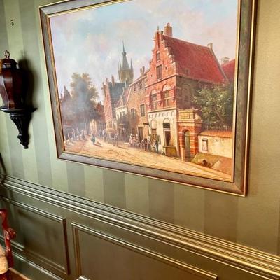 Many pictures and paintings throughout the home all masterfully framed